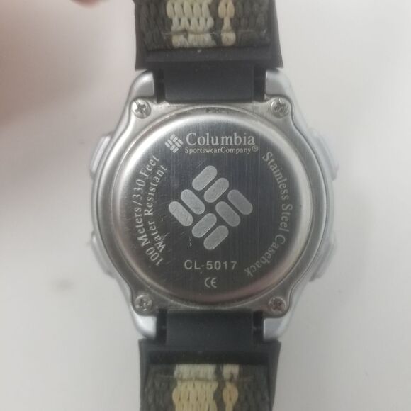 Columbia CL-5017 Adjustable Hook & Loop Fabric Band Digital Sports 10 Lap Watch - Picture 11 of 11